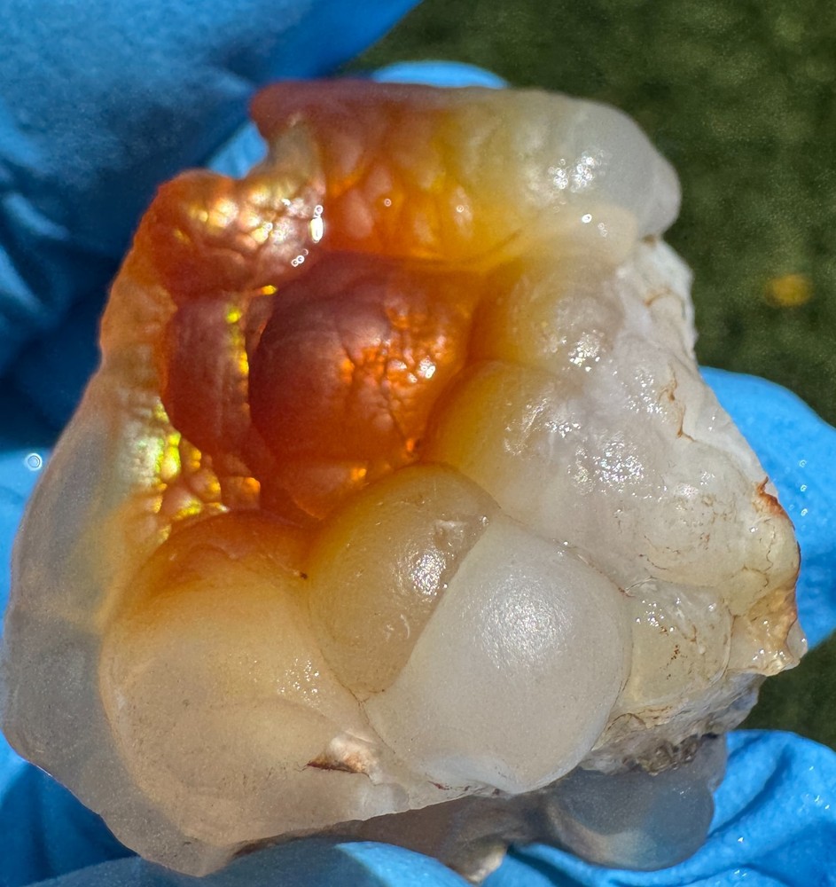 Eastern ARIZONA FIRE AGATE Gemstone Chalcedony Botryoidal ROUGH RAW 22g FA34