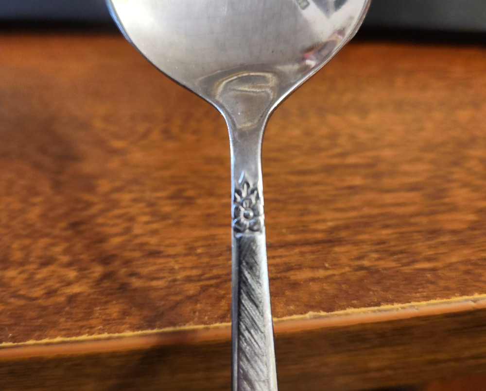 Oneida MELISSA Burnished 1881 Rogers Stainless Flatware Dinner Fork Sugar Spoon