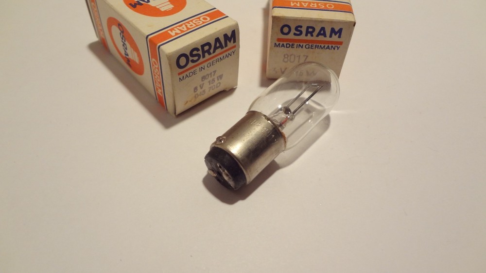 OSRAM BULBS # 8017 6VOLT 15 WATT QTY (2ea)