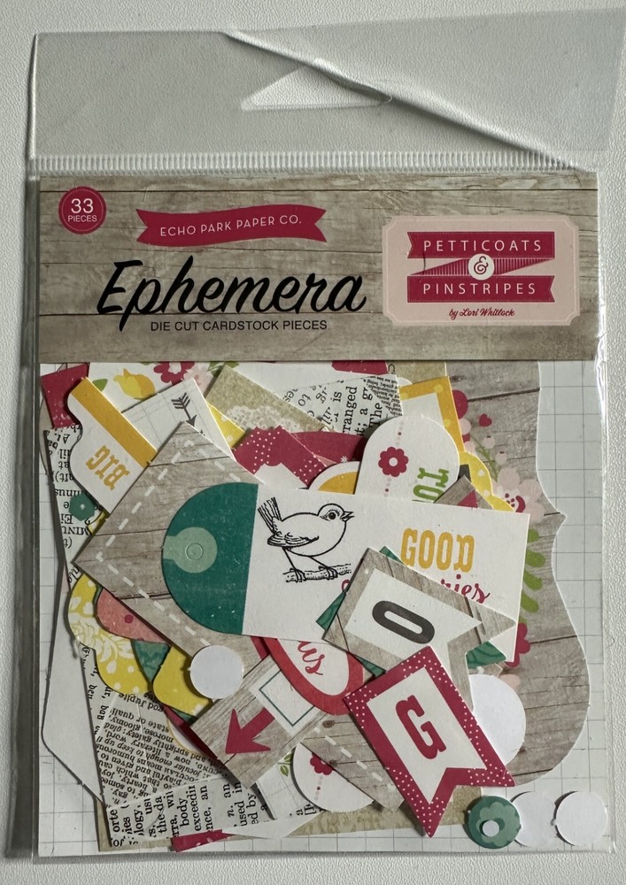 Echo Park Ephemera Die Cut Packs Multiple Variations Available-You Choose