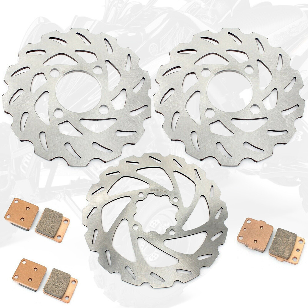 Front Rear Brake Discs Rotors Pads For Yamaha Raptor 660R YFM660R 2001 2002-2005