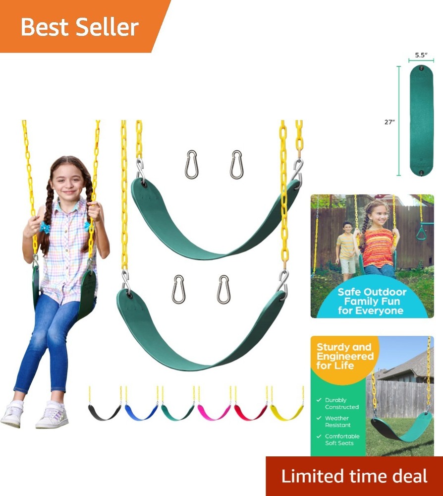 Transform Your Backyard with this Heavy Duty Swing Set Replacement Kit - Green
