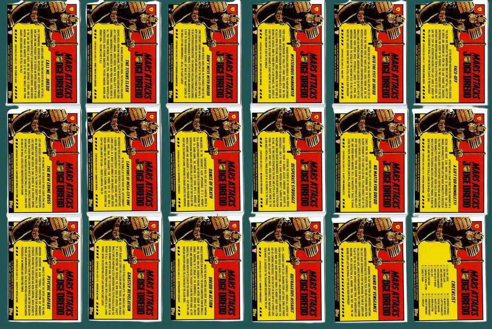Mars Attacks Occupation JUDGE DREDD 18 CARD CHASE SET - Kickstarter Exlcusive