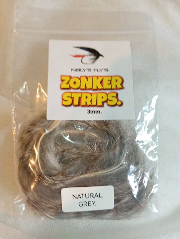 NATURAL GREY Zonker Strips 3mm