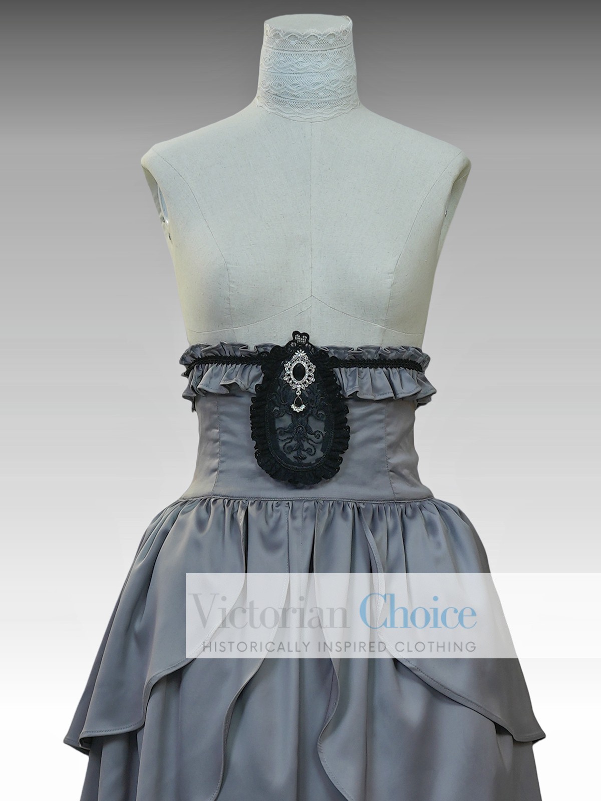 Vintage Victorian Edwardian Romantic High-Waisted Skirt Cosplay Fantasy K060