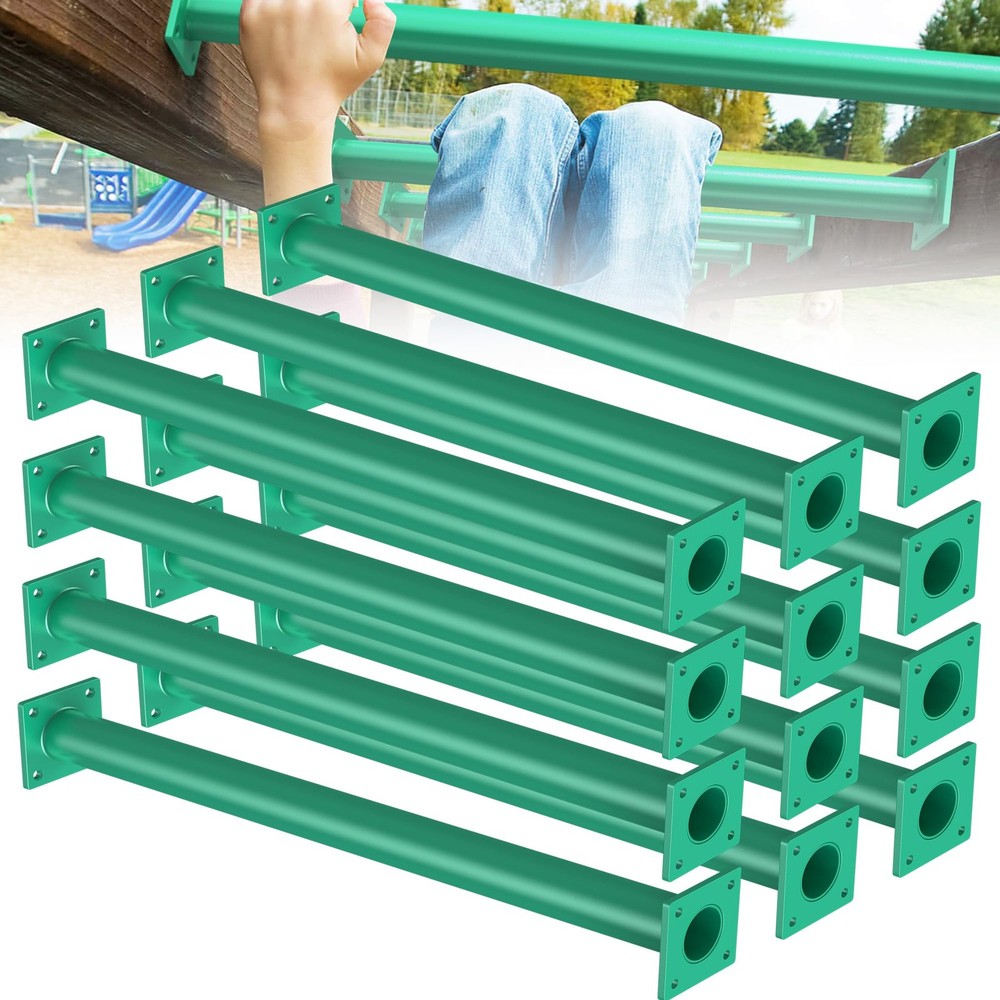 12 PCS DIY Monkey Bar Kit, Backyard Monkey Bars Indoor for Kids Ceiling, Safe...