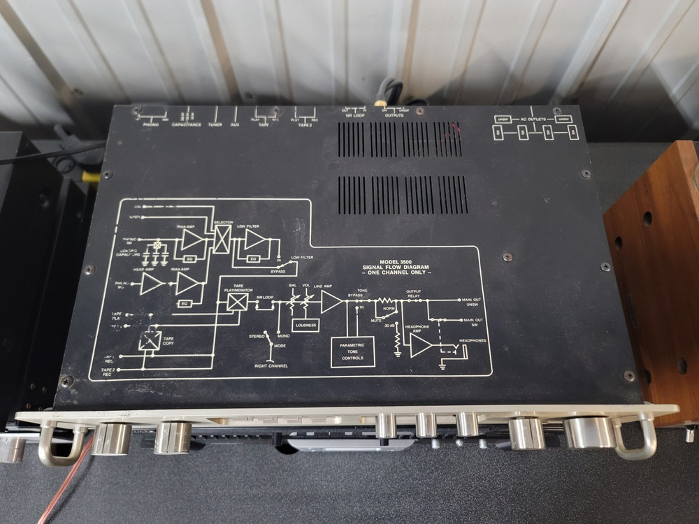 Phase Linear Model 3500 Series 2 Pre-Amplifier - Original - Working -Handles!