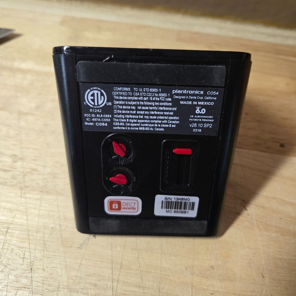 Plantronics CS540 C054 Charging Base for Wireless Headset no Power Supply