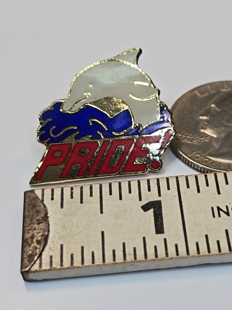 Dolphin Pride! Lapel Pin School Mascot