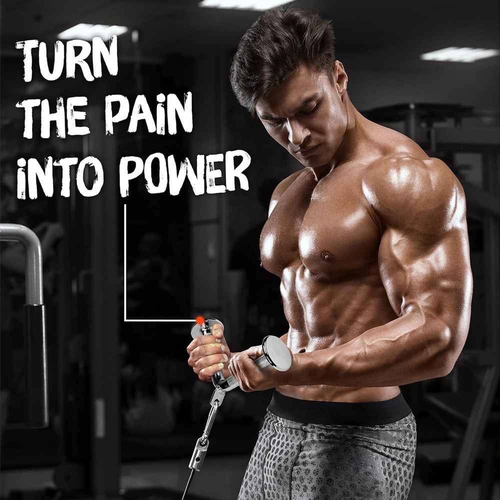 Tricep Rope, Straight Bar, V Bar Combo Set