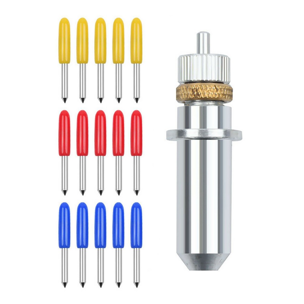 Graphtec Blade Holder + 15Pcs 30° 45° 60° Blades Vinyl Cutter Cutting Plotter J