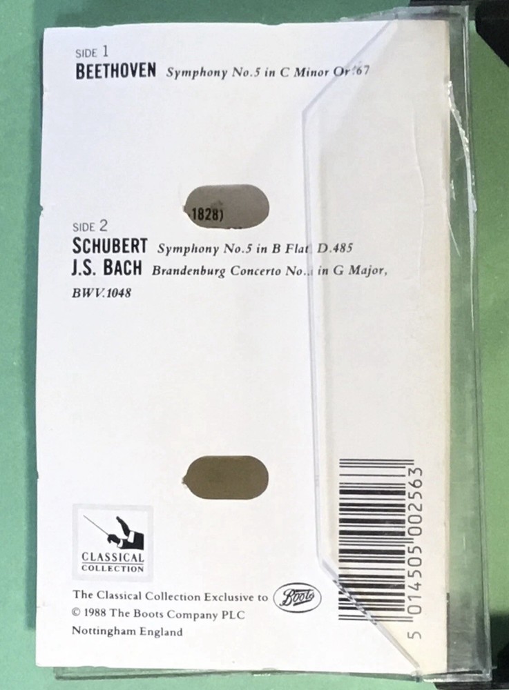 beethoven - schurbert - js bach audio cassette