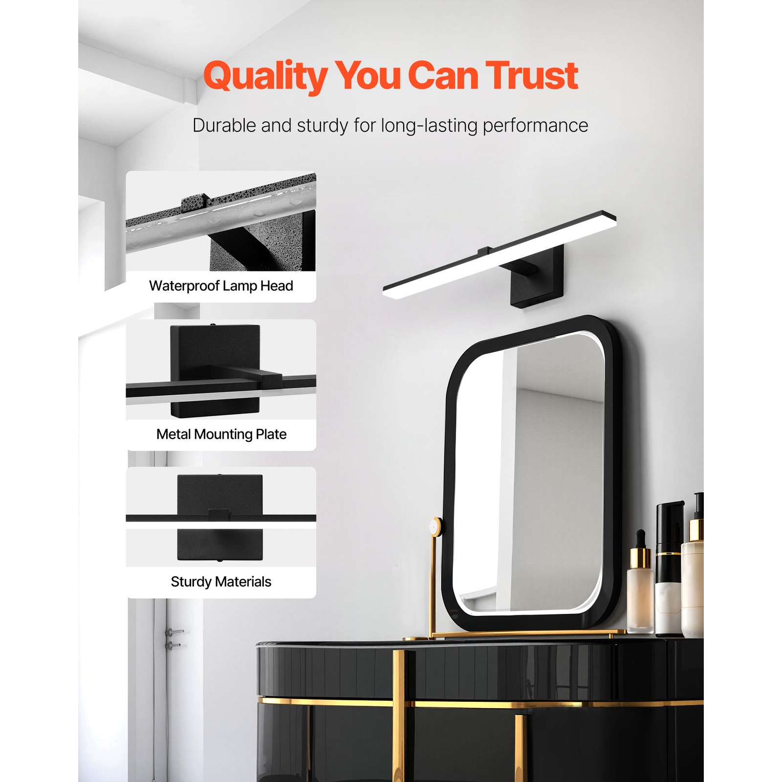 Bathroom Vanity Light Bar 24.02-Inch 18W LED Modern Light Fixture Over Mirror