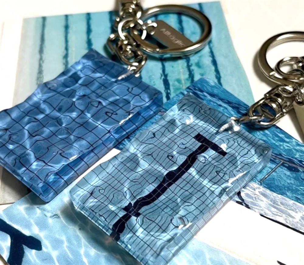 Swimming Pool Inspired Keychain