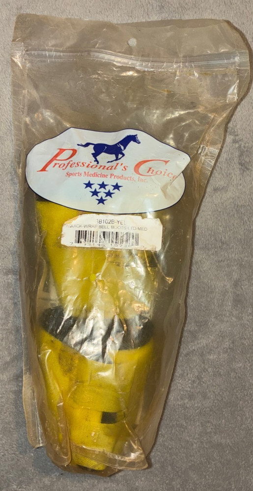 NEW YELLOW QUICK WRAP PROFESSIONALS CHOICE BELL BOOTS MEDIUM