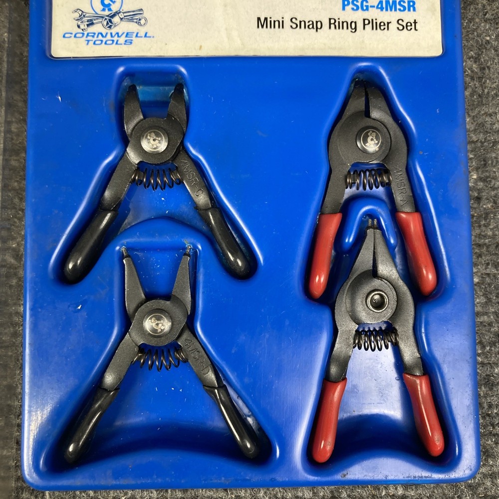 Set Of 4 Cornwell Tools Mini Snap Ring Plier Set PSG-4MSR