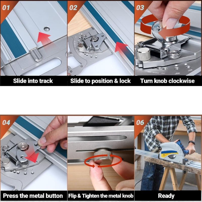 Quick arrange track Guide Angle Jig For Efficient And Precise Woodworking