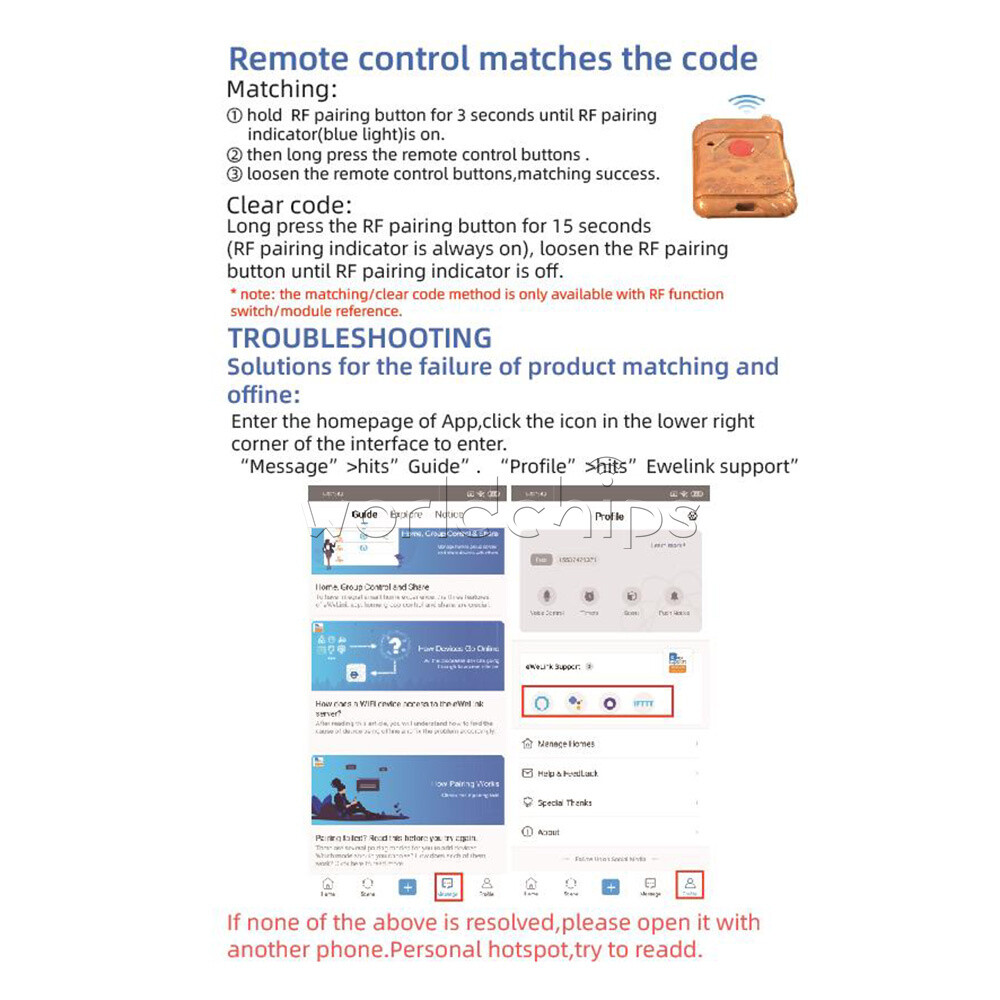 DC 7-32V 2200W Switch Relay Timer Wireless Remote Control Inching/Self-Locking