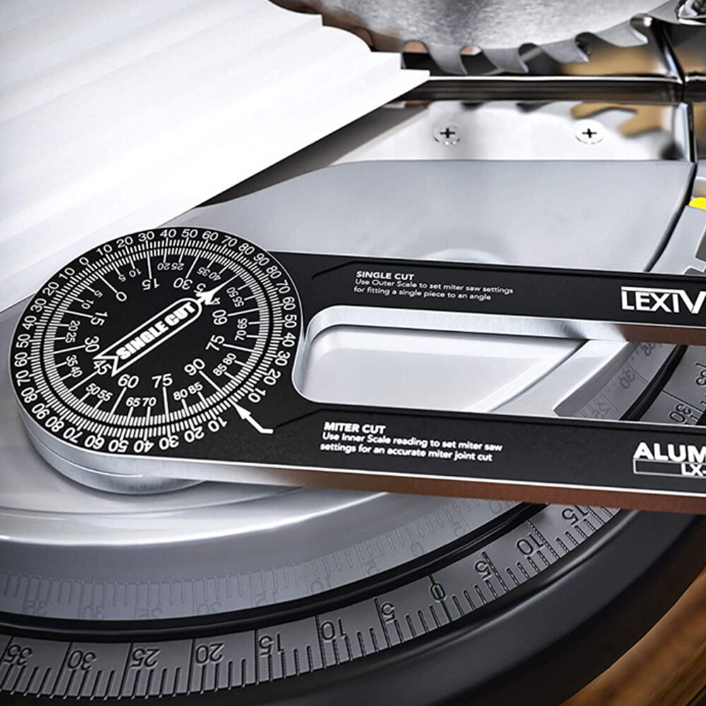 Aluminum Miter Saw Protractor | 7-Inch Rust Proof Angle Finder Precision Laser❥