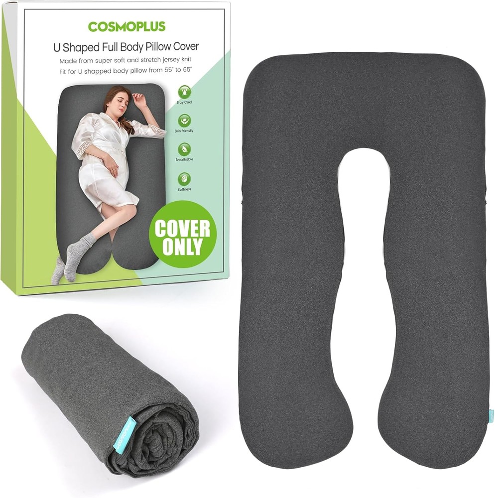 COSMOPLUS 𝐏𝐫𝐞𝐠𝐧𝐚𝐧𝐜𝐲 𝐏𝐢𝐥𝐥𝐨𝐰 U-shape, Heather Grey-u Shape