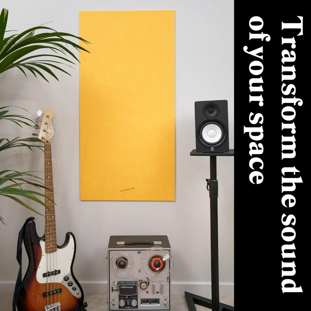 Acoustic Panel, Large, 46" X 23", Yellow