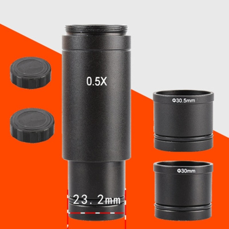 C Mount Adapter Len 0.5X Monocular Binocular Microscope Lens Camera Eyepiece Len