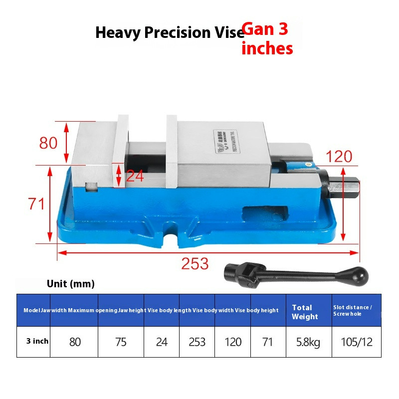 High-precision Milling Machine Vise Angle Fixed Table Vise Flat Vise