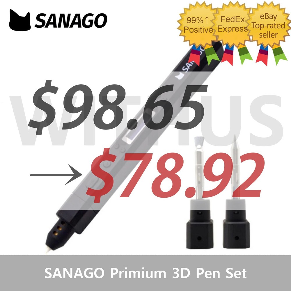 [CLEARANCE] SANAGO New Sanago Premium 3D Pen Set 3 Type Module Replaceable