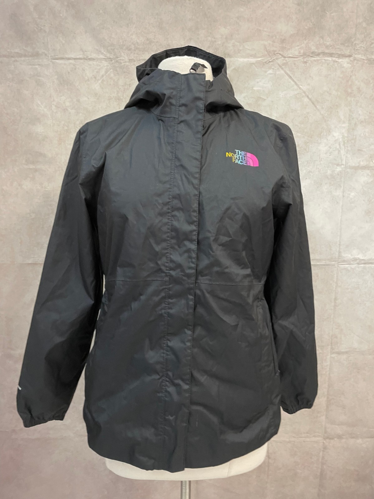 The North Face Girls Hooded Black Jacket Size XL