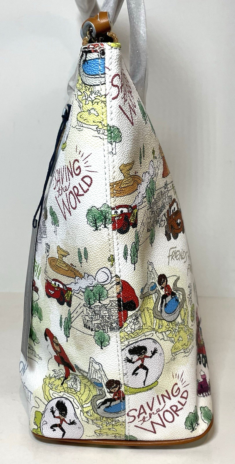 New Disney Parks Dooney & Bourke Pixar Maps Tote Bag Purse Exact Bag Pictured