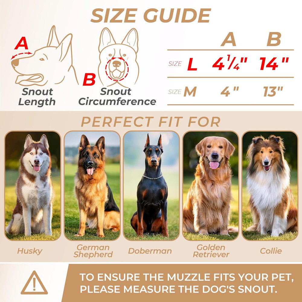 German Shepherd Muzzle for Large Sized Dog – Metal Dog Muzzle for German Shepher