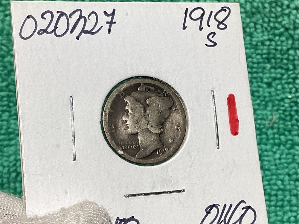 1918 S MERCURY DIME 👀
