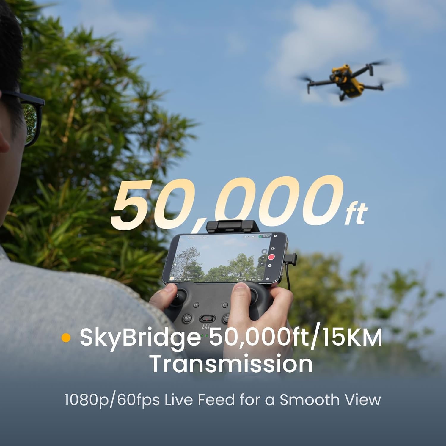 SKYROVER X1 Fly More Combo Drone Camera 4K,3 Batteries,8K Photo,96 Mins Flight