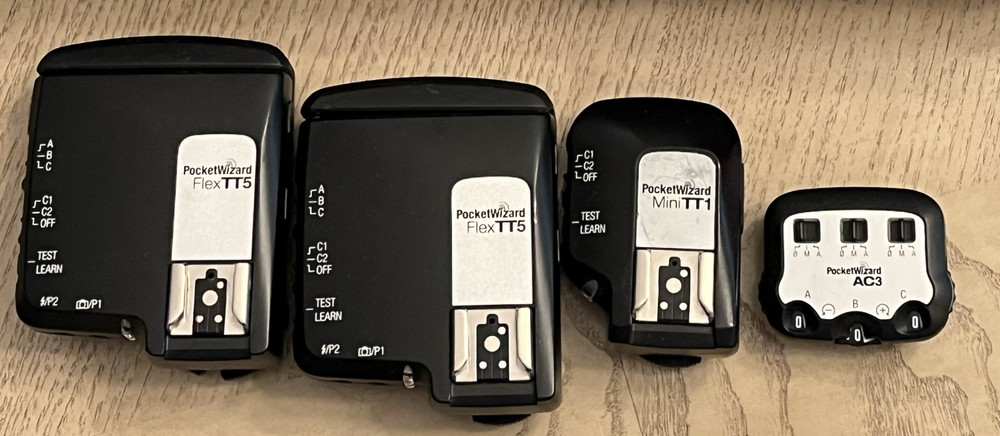 Pocket Wizard Flex TT5's, Mini TT1, and AC3 bundle
