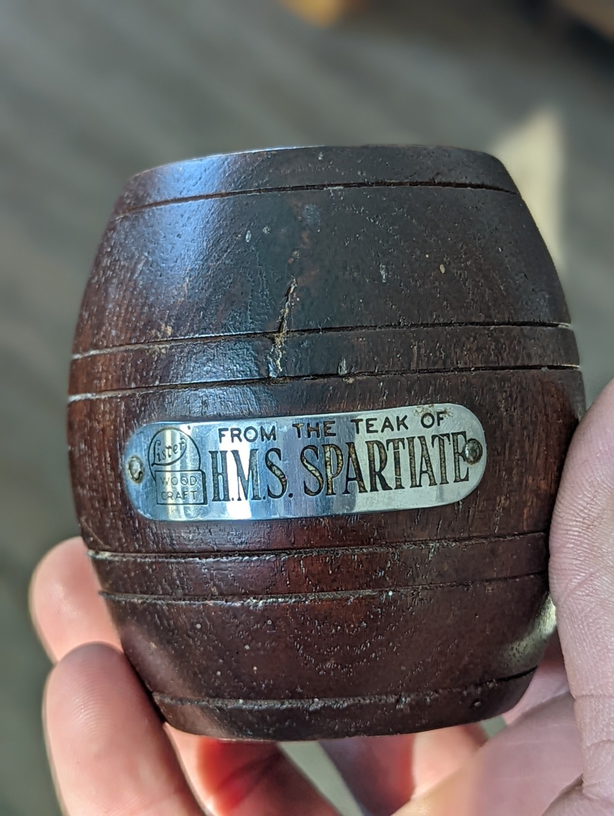 8 Wooden HMS WW1 Teak Relic Battleship Barrels War Ship British