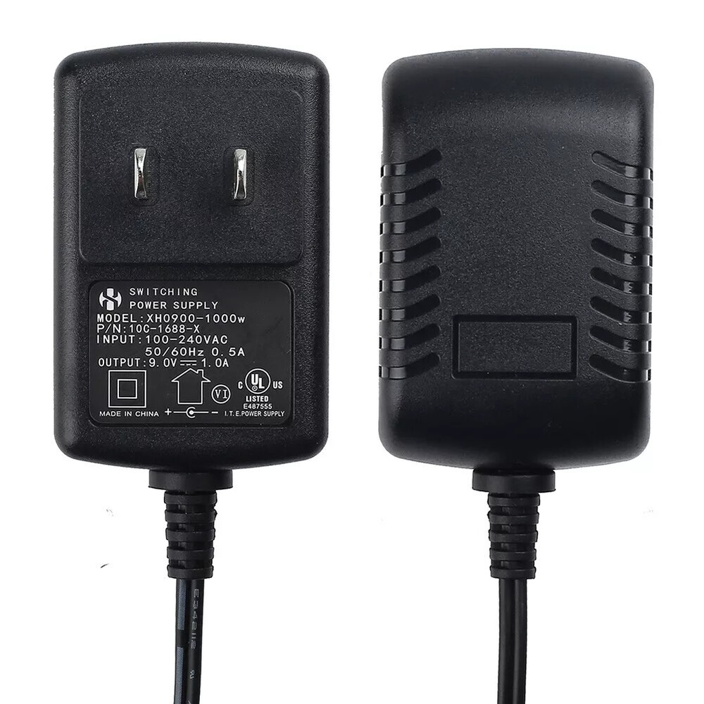9V DC 1A Guitar Power Adapter + 5 Way Right-Angle Plug Daisy Chain Power Cable