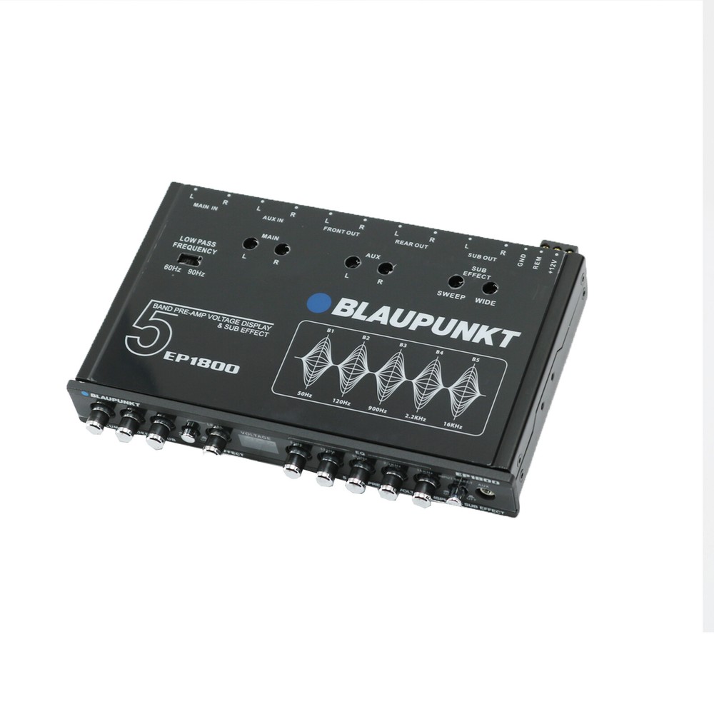 BLAUPUNKT EP1800 CAR AUDIO 5 BAND EQUALIZER WITH VOLTAGE DISPLAY SUB EEFECT