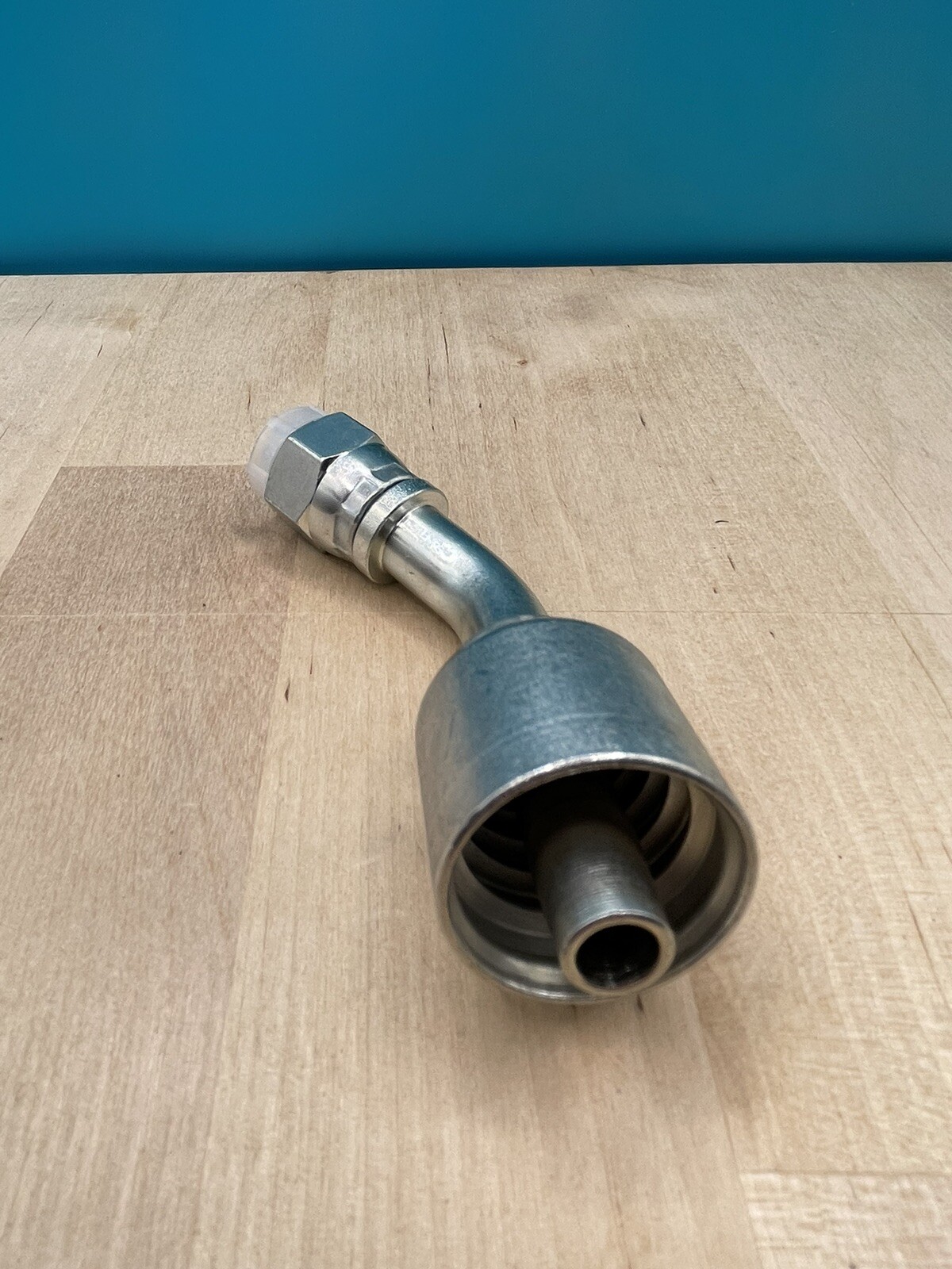 6 Parker Style 13743-6-6 Hydraulic Hose Crimp Fittings 3/8” Hose X 3/8” FJIC 45