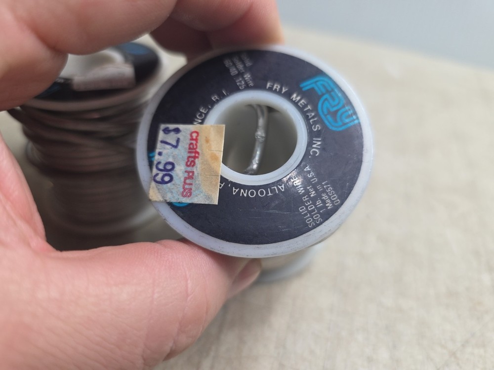 2-60/40 .125" Dia FRY Solid Solder Wire, 1-lb. Spools ish