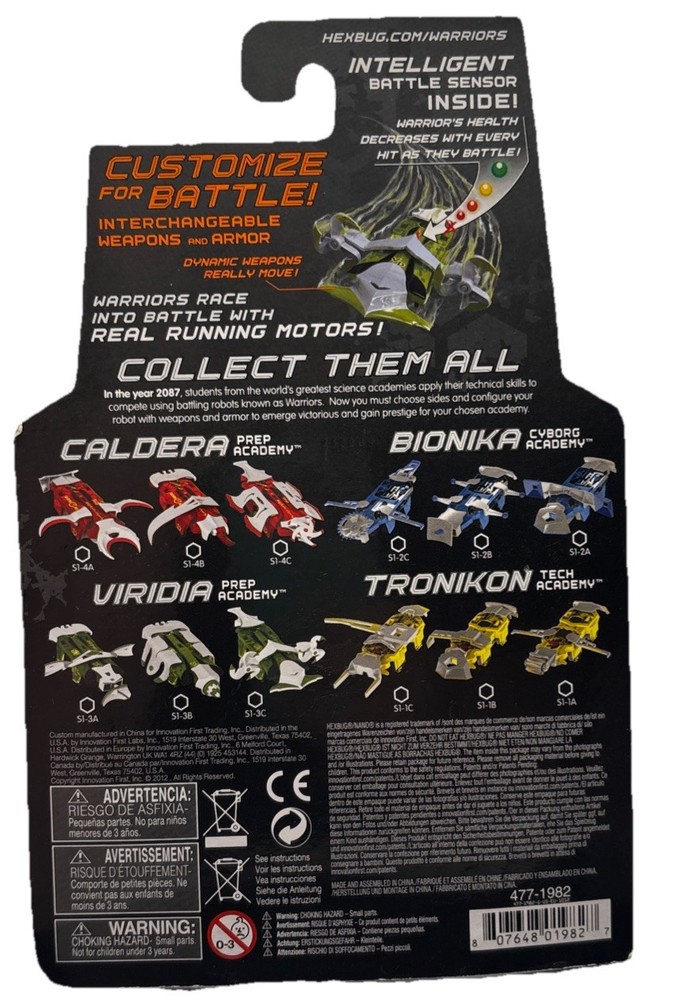 Hexbug Warriors Battling Robots Viridia Prep Academy, NEW!