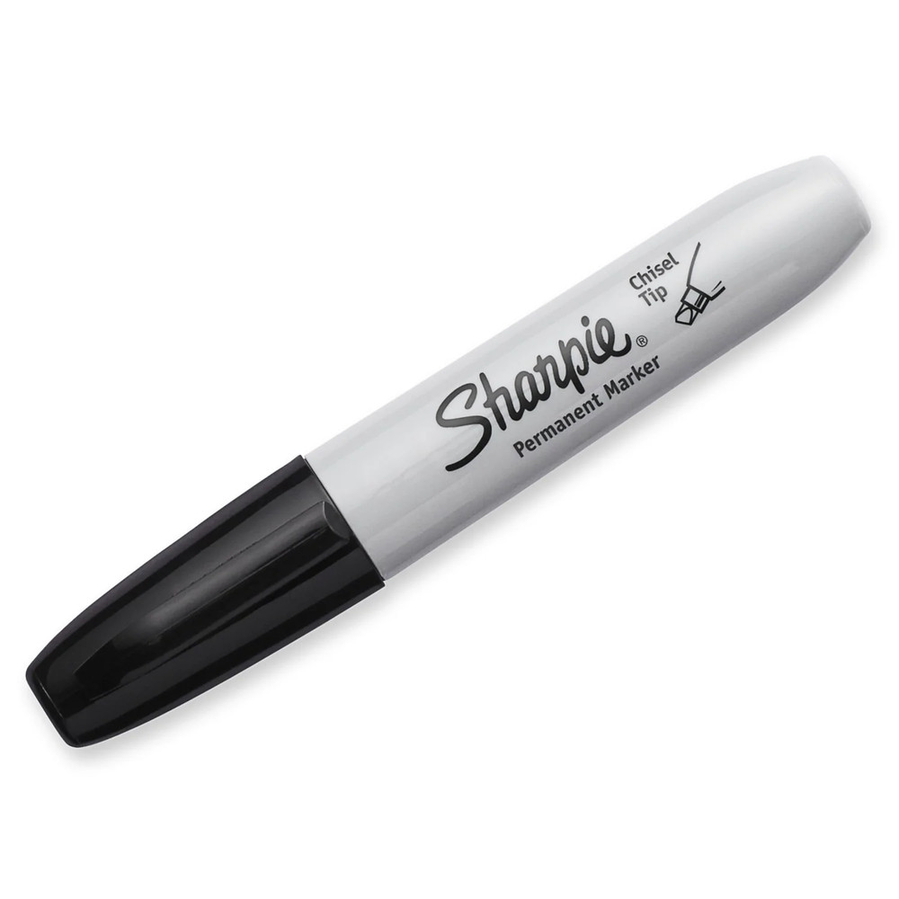 Permanent Markers, Chisel Tip, Black, 2 Count
