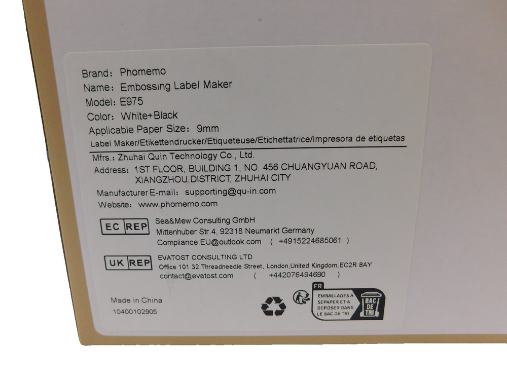 Phomemo E975 Embossing Label Maker Handheld Label Maker With 6 Label Tapes