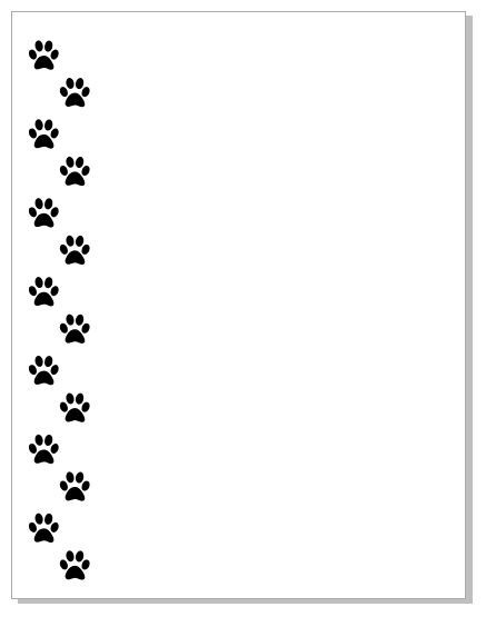 Paw Print Cat Dog Notepad NP03