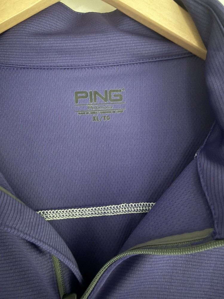 PING SensorCool 1/4 Zip Pullover Mens XL Purple Golf Performance Shirt