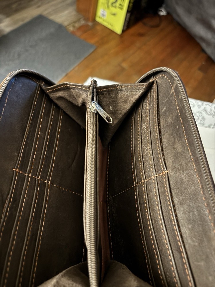 American West Genuine 100% Leather Notebook Planner /Wallet