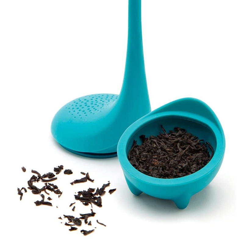 2PCS Tea Cup Filter Handle Creative Silicone Tea Strainer Loose Tea Steeper