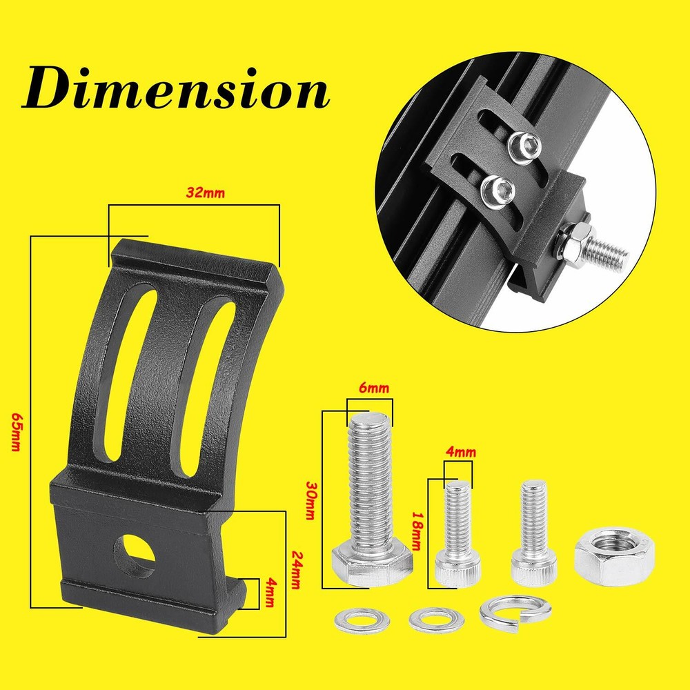 2x Universal Mounting Brackets LED Light Bar Cube Pods Base Mounting Holder US