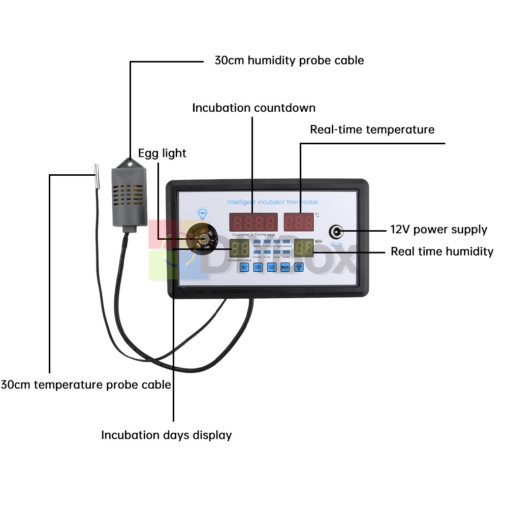 Multi-functional Automatic Egg Turning Smart Incubation Thermostat AC 110-220V