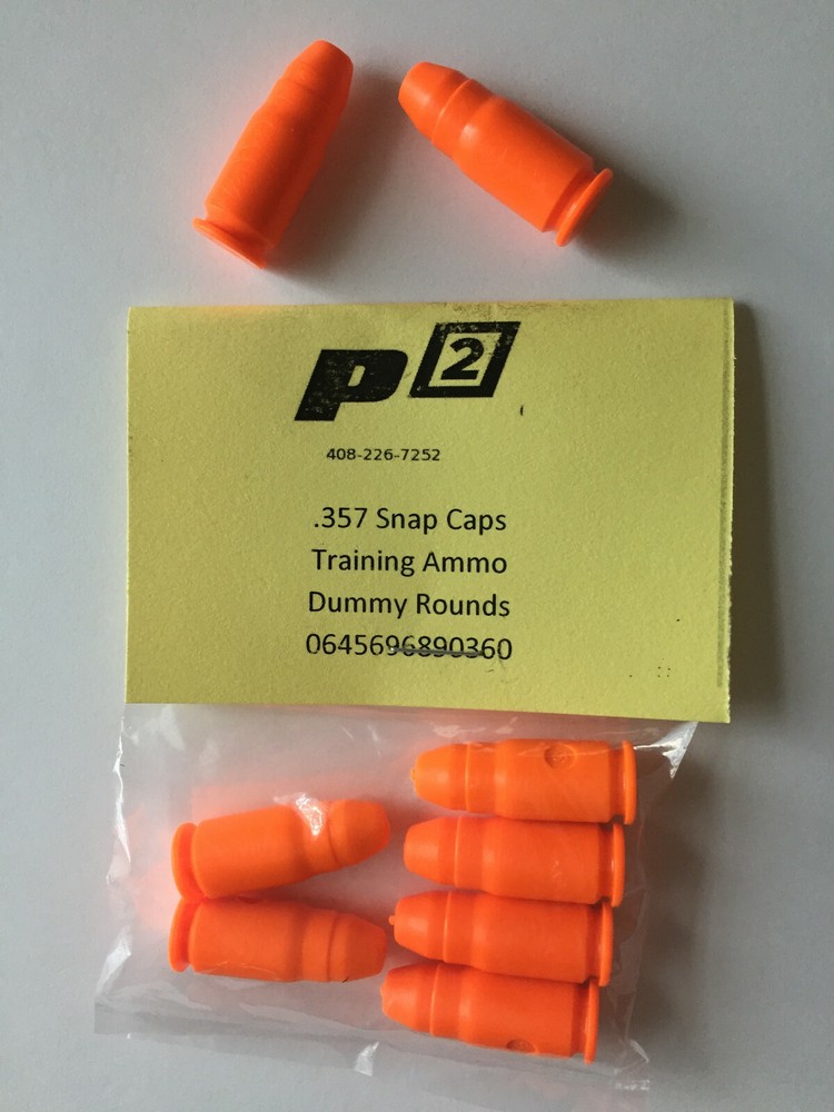 P2 .357 Sig Cal SNAP CAPS TRAIN AMMO BULLETS SHELLS PRACTICE SAFE .357 - 6 Pak