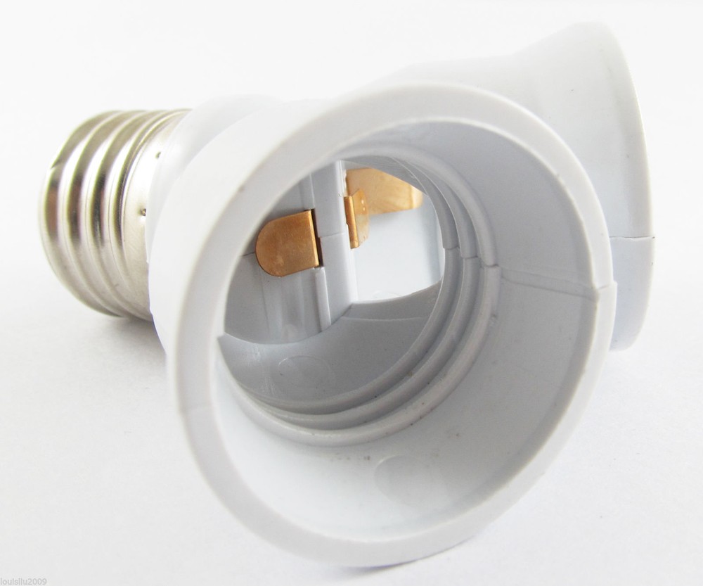 E27 Screw Base Light Lamp Bulb Socket LED Halogen 1 to 2 Split Splitter Adapter